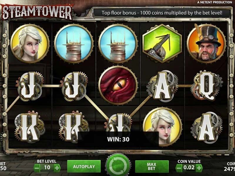 Steam Tower slot recension